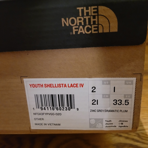 North Face Youth Shelista Lace IV Boots size 2 - Picture 3 of 3